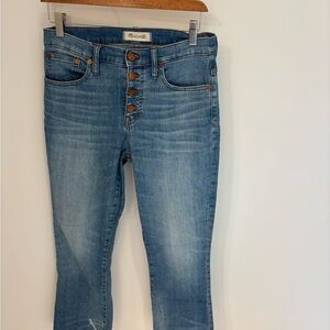 Madewell button fly 'cali Denim Boot' Women's Blue Jeans
